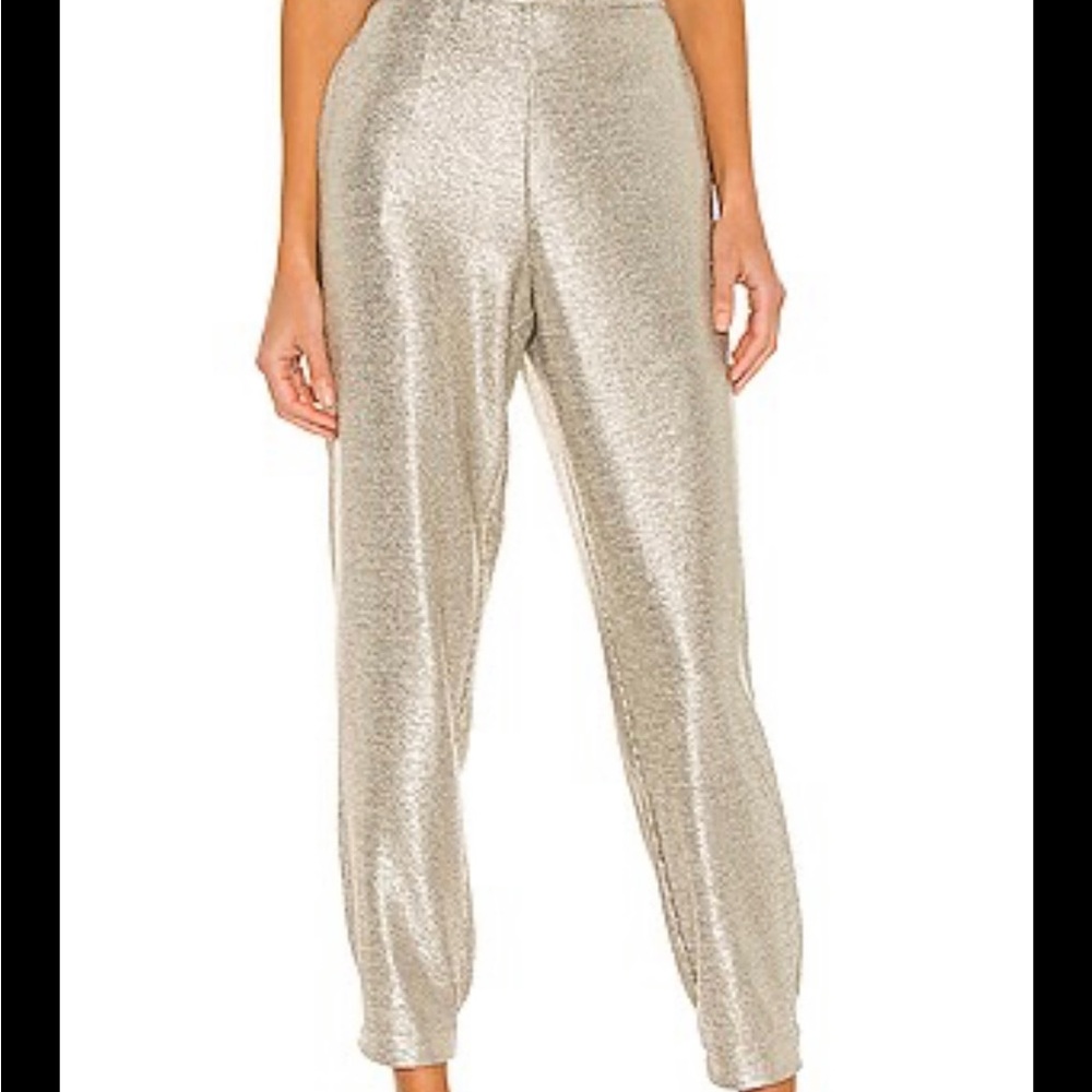 Maison d’ Amelie metallic jogger pants sz small